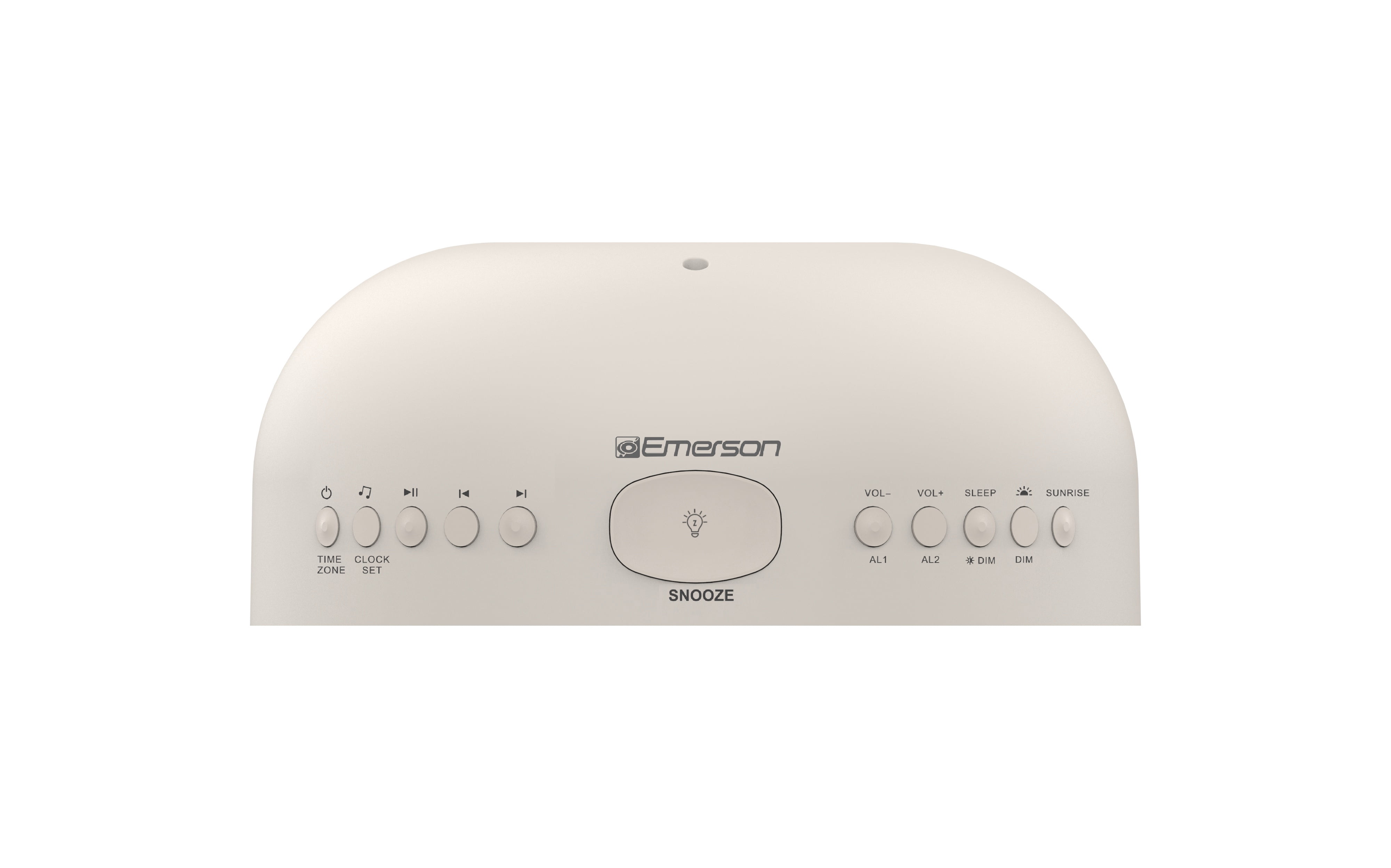 Emerson Sunrise SmartSet Alarm Clock with White Noise (4 Soothing Sounds and 2 Wake up Sounds), 8-Color Dimmable LED Decor, Bluetooth Speaker, and LED Dot Matrix Display, CKSS7801WM