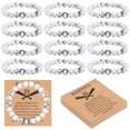 thumbnail image 1 of Brazalete Ecation con cuentas de béisbol con piedras de lava blanca, 12 juegos, 1 of 6