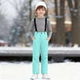 thumbnail image 5 of HCNTES Kids Snowsuit with Adjustable Shoulder Straps Children's Insulated Bib Overalls for Ski Winter Outdoor Activities(Mint Green,9-10 Years), 5 of 9
