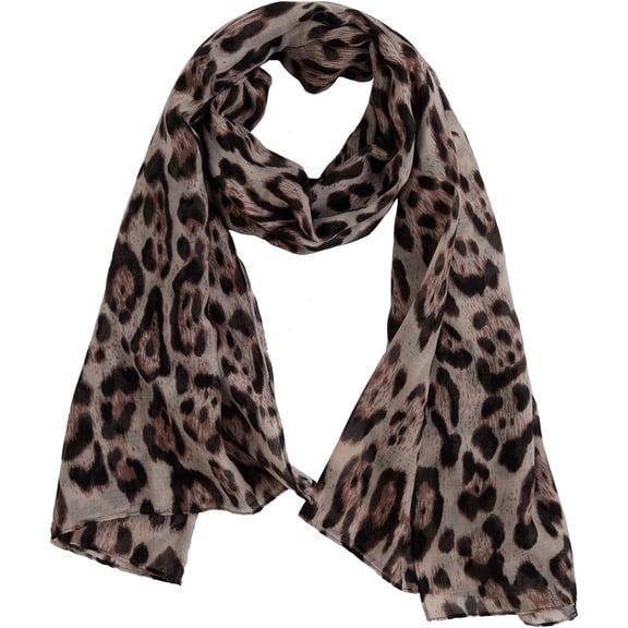 Women's Boho Leopard Cheetah Print Scarf Headband Wrap Scarves Shawl