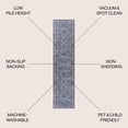 thumbnail image 3 of JONATHAN Y WASHABLE 2 x 8 Runner Rug, Kemer All-Over Persian - Blue/Red/Brown, WSH104B-28, 3 of 9