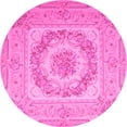 thumbnail image 1 of Ahgly Company Indoor Round Medallion Pink French Area Rugs, 8' Round, 1 of 4