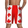 thumbnail image 2 of Mens Canadian Flag 2 in 1 Quick Dry Swim Trunks with Compression Liner Beach Shorts, 2 of 6