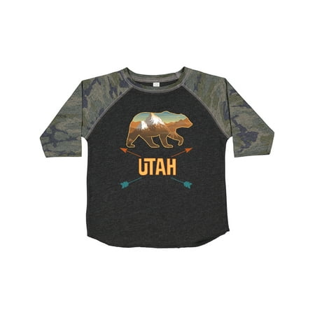 

Inktastic Utah Vacation Bear Silhouette Gift Toddler Boy or Toddler Girl T-Shirt