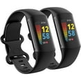 thumbnail image 1 of MYKOMI 2 Pack Waterproof Bands Compatible with Fitbit Charge 5 / Fitbit Charge 6 for Women Men, Classic Soft Sports Replacement Wristbands for Women Men, 1 of 6