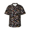 thumbnail image 2 of Xecao Daisies Flowers print Hawaiian shirt - a stylish short-sleeve button-down for men, perfect for casual beach and tropical outings., 2 of 9