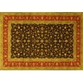 thumbnail image 1 of Ahgly Company Machine Washable Indoor Rectangle Persian Yellow Traditional Area Rugs, 6' x 9', 1 of 4