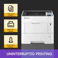 thumbnail image 4 of KYOCERA ECOSYS PA6000x Impresora láser monocromática, 62 ppm, 600 x 600 ppp y hasta 1200 ppp, bandeja de 600 hojas, MPT de 100 hojas, dúplex, LCD de 5 líneas con panel de llave dura, Gigabit Ethernet,, 4 of 5
