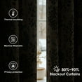 thumbnail image 4 of NICETOWN Floral Blackout Curtains 84 inches Long, Vintage Printed Blackout Curtains Room Darkening Thermal Insulated Drapes for Bedroom Living Room, Beige, 52"x84", 2 Panels, 4 of 8