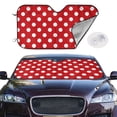 thumbnail image 2 of Kdxio Red Polka Dot Print Windshield Sun Shade,UV Rays and Sun Heat Protection,Sunshade for Car Windshield,Car Shade Front Windshield - Medium, 2 of 6