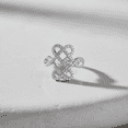 thumbnail image 3 of Sterling Silver Cz Love Knot Ring for Women and Teens - Size 9, 3 of 6