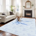thumbnail image 2 of Cute Bow Area Rugs 8'x10', Washable Small Throw Rugs for Living Room Patio, Blue Bowknot Minimalist Solid Color Indoor Outdoor Rug Non-Slip Low Pile Carpet Runner Reversible Floor Mats, 2 of 8