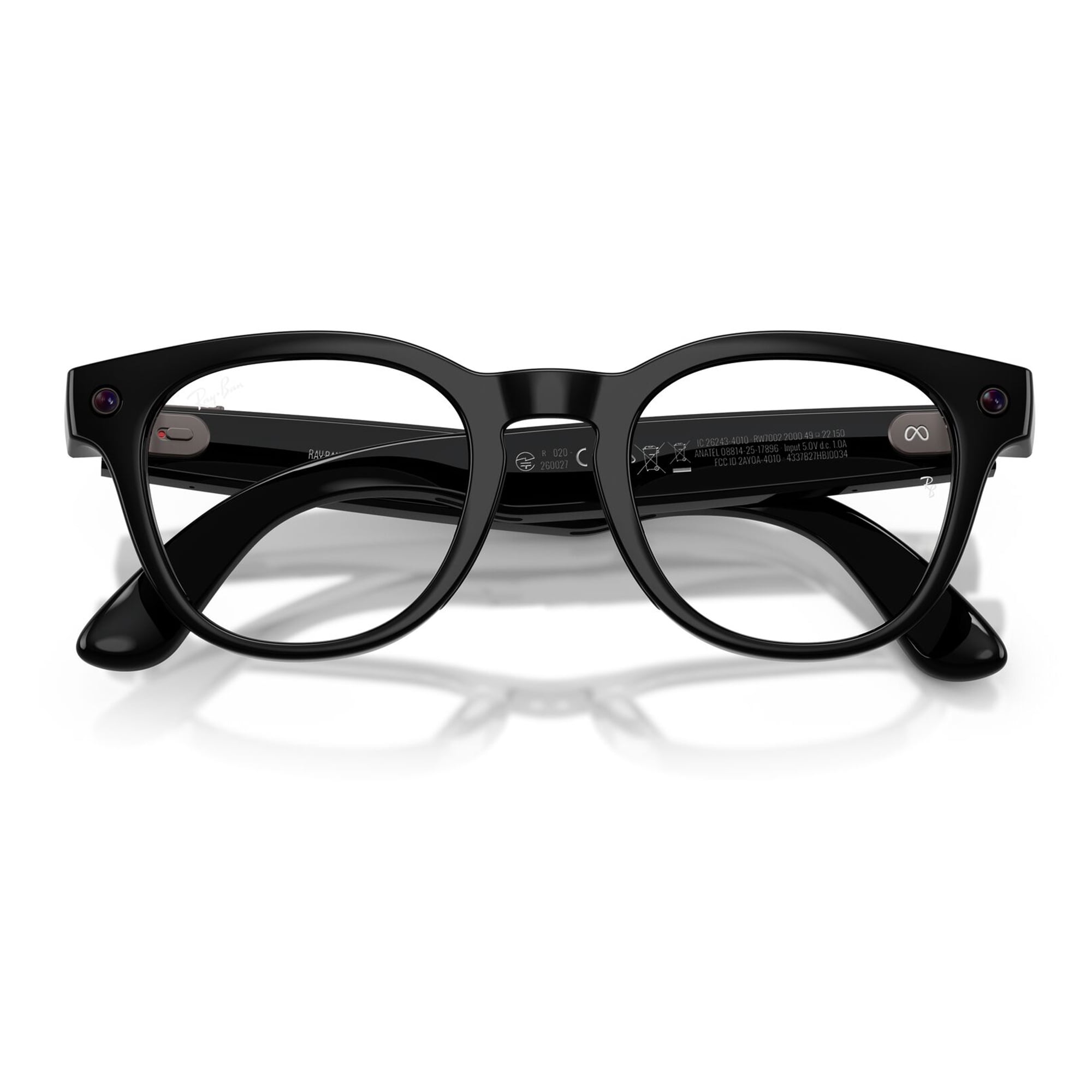 Ray-Ban Unisex Size 54 AI Smart Meta Gen 2 Blayzer Glasses with Charging Case, Transparent Dark Olive/Clear