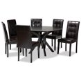 thumbnail image 2 of Baxton Studio Marie Modern Dining Set, Espresso Brown, 2 of 9