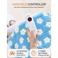 thumbnail image 2 of ALLJOY Electric Large Heating Pad for Neck, Back, and Shoulders with 6 Heat Levels & 8 Timers, Auto Shut Off - 24" x 12" - Blue, 2 of 8