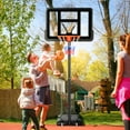thumbnail image 5 of Outdoor Basketball Hoop, 4.2-10ft Adjustable Height Basketball Hoop with 2 Wheels, Portable Basketball Hoop for Kids Youth Adults, 5 of 9