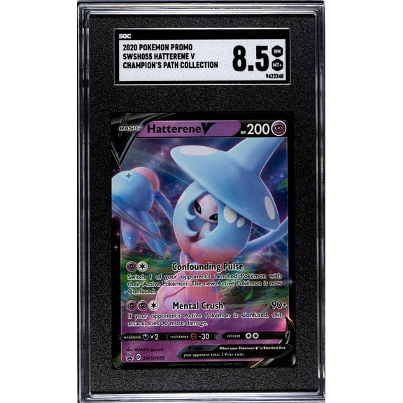 2020 Promo #SWSH055 Hatterene V Champion's Path Collection SGC 8.5