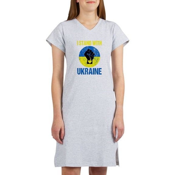CafePress - Support Ukraine I Stand With Ukraine P T Shirt - Women's Nightshirt