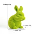 thumbnail image 3 of Flocked Easter Bunny Figurines, Easter Bunny Decorations, Ideal for Easter Tree & Wreath DIY Accents, 3 of 8