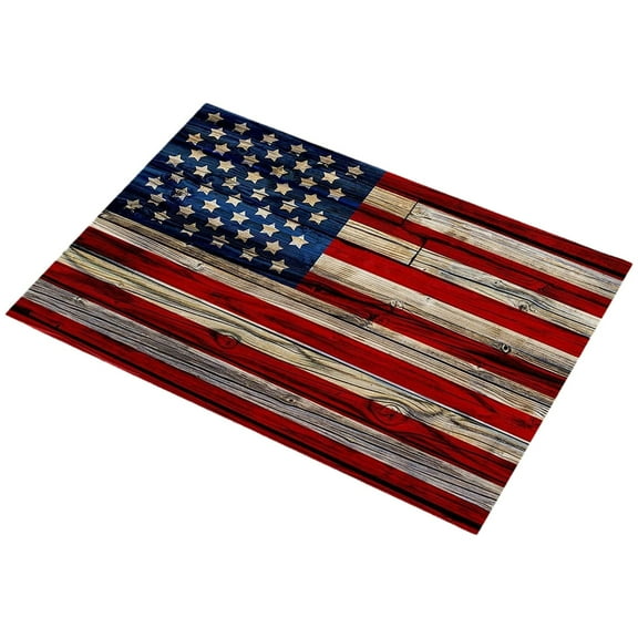 Patriotic Doormat 4th of July Outdoor Floor Mat Memorial Day Welcome Door Mats Independence Day Coir Non Slip Mat American Patriotic Day Red White and Blue Rugs for Home Entryway Decor Clearance