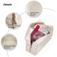 thumbnail image 5 of Bolsa de cosméticos Sohynca de piel sintética para mujer con 2 bolsas, color marfil, 5 of 5