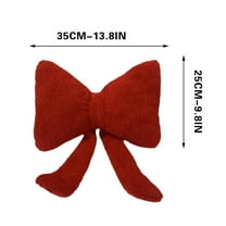 Cute Ribbon Bow Pillow 3D Bow Throw Pillows Bow Shaped Pillows Throw Cushion Decorative for Bed Sofa Couch Bench Car Room Decor Decorative Gift Indoor Outdoor 9.8 × 13.8 Inch