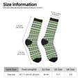 thumbnail image 4 of Goofa Light Green Squares Printed Men's Crew Socks, Soft Durable Breathable Moisture-Wicking with Odor Control Cotton socks, 4 of 9