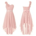thumbnail image 5 of iEFiEL Girls One Shoulder Chiffon Party Dress Wedding Bridesmaid Pageant Flower Dresses with Beaded Sash, 5 of 6