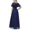 thumbnail image 5 of ROMANCE VICTORY Women's Embroidery Floor-length Empire Waist Bridesmaid Prom Dress, 5 of 6