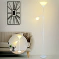 thumbnail image 3 of Adjustable Floor Lamp, 2 Head LED Torchiere Standing Lamp, Modern Dimmable Tall Reading Light with Bulbs for Living Room, 3 of 10