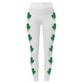 thumbnail image 4 of Ierhent Womens Leggings Plus Size Women Tummy Control St. Patrick's Day Leggings High Waisted Yoga Pants Clover Leaves Soft Tights Workout Yoga Pants White,M, 4 of 5