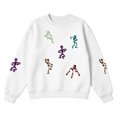 thumbnail image 3 of JIAYUE Women Halloween Sweatshirt Skeleton Embroidery Crew Neck Long Sleeve Loose Fit Pullover Casual Tops Outdoor Versatile For Light Exercise And Weekend Relax Wear, 3 of 3