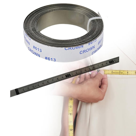 Metric Scale Ruler Quick Measurement Stainless Steel Scale Ruler Permanent Adhesive Self-Adhesive Ruler Cuttable Sticker Scale for Woodworking Engineering