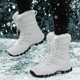 thumbnail image 6 of Women's Boots Winter Boots Insulated Lined Outdoor Cold Weather Thermal Comfortable Traction Sole, 6 of 8