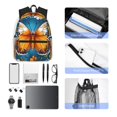 thumbnail image 4 of Disketp Spring Butterfly Flowers Mochila Ligera Clásica con Múltiples Bolsillos, Mochila Casual para Hombre y Mujer, Ideal para Escuela, Trabajo y Viajes, 4 of 6