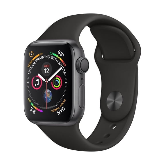 Apple Watch Series 4 GPS Smart Watch, 40MM Space Gray Aluminum Case, Black Sport Band, 10 Hour Battery Life