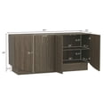 thumbnail image 3 of Ardea Contemporary 60" Sideboard in Walnut (4-Door), 3 of 10