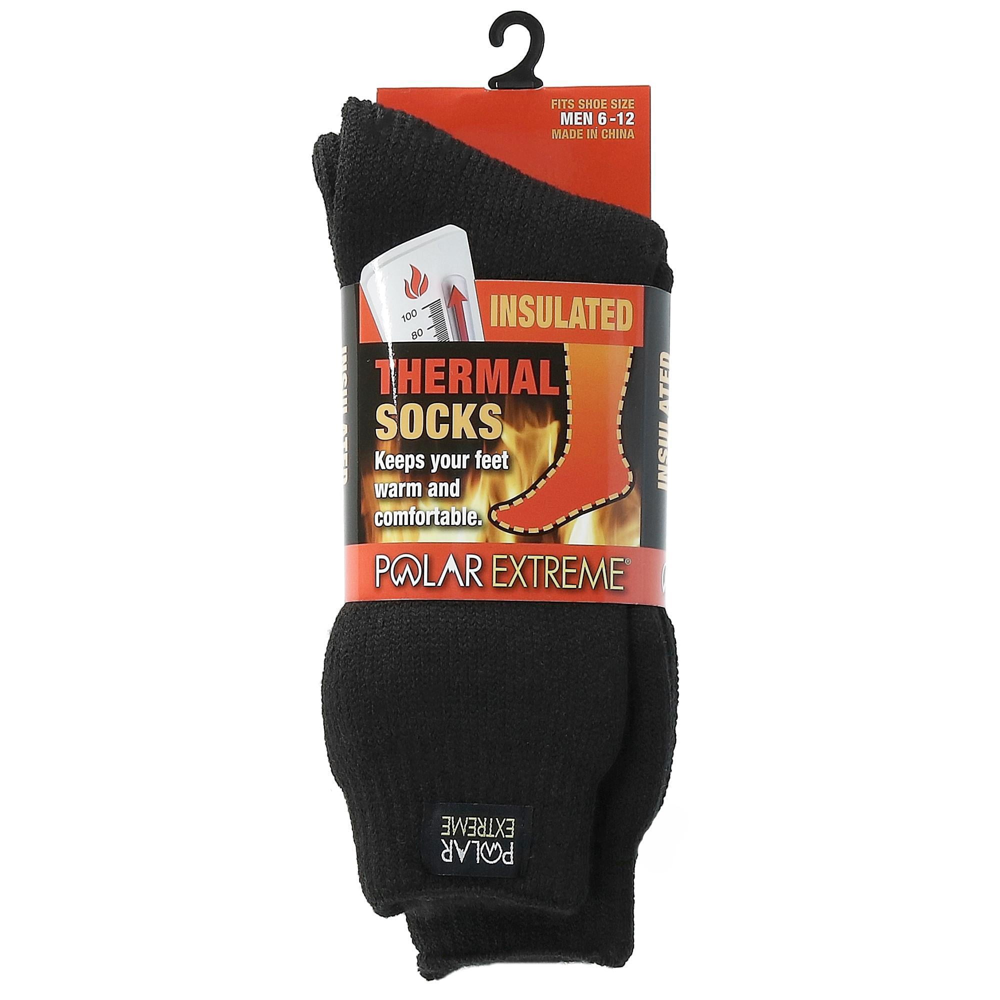 Polar Extreme Men's Thermal Socks with Insulated Fleece Lining (3 Pair