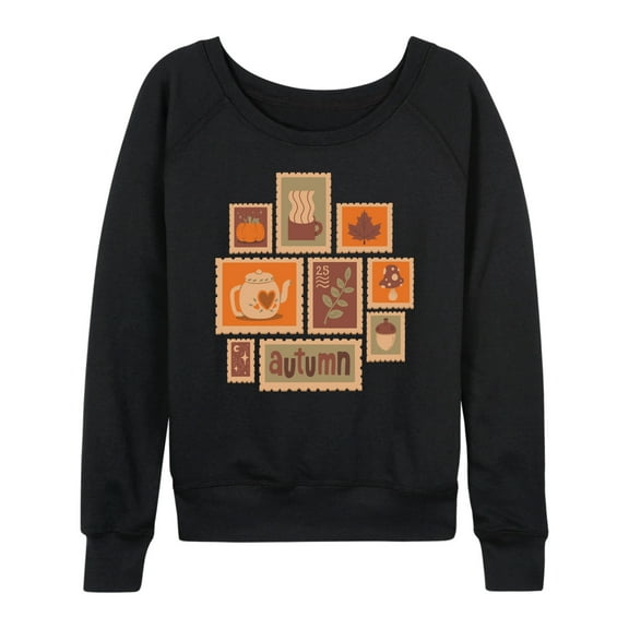 Instant Message - Fall Stamp Cluster - Women's French Terry Long Sleeve Shirt