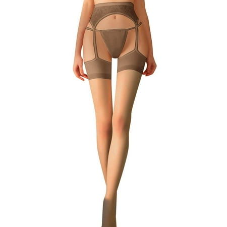 ZHENHONG Stockings for Women Garter Belt Lace Women 4 Strap With Stocking For Thigh Highs Elegant Lingerie