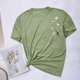 thumbnail image 5 of Tops de Manga Corta de las Mujeres, Cuello Redondo Impreso, Camiseta de Manga Corta para las Mujeres, 5 of 6