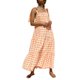 thumbnail image 3 of SAYOO Vestido largo sin mangas para mujer, estampado a cuadros, con lazo, sin espalda, vestido holgado SAYOO S-XL, 3 of 9