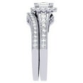 thumbnail image 2 of Dazzlingrock Collection 1.50 Carat (ctw) 14K Princess & Round Diamond Halo Engagement Ring Set 1 1/2 CT, White Gold, Size 10, 2 of 4