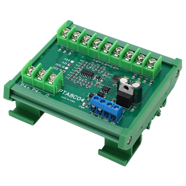 Guide Rail Temperature Sensor Module, Temperature Sensor Board DIN35 and C45 Guide Rails for PT100 3 Wire or 2 Wire Sensors