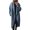 Sea Blue, variant on Women Woolen Jacket Turn-down Collar Solid Color Double Button Closure Windbreaker Mid Length Thermal Long Sleeved Coat Commuting Dating Spring Fall Winter Overcoat