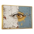 thumbnail image 2 of Designart "Eye Expression Yellow and Grey Abstraction" Figurative Framed Wall Art - Glam Yellow Eye Living Room Framed Canvas Art, 2 of 6