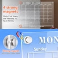 thumbnail image 3 of Acrylic Magnetic Dry Erase Board Calendar for Fridge, Clear Monthly Planner Whiteboard for Refrigerator, 8 Colors Markers, 15"x11", 3 of 7