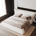 thumbnail image 2 of King Size Upholstered Platform Bed, Modern Bed Frame with Velvet Headboard for Bedroom, 2 of 16