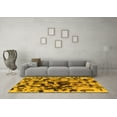 thumbnail image 3 of Ahgly Company Indoor Round Abstract Yellow Modern Area Rugs, 4' Round, 3 of 4