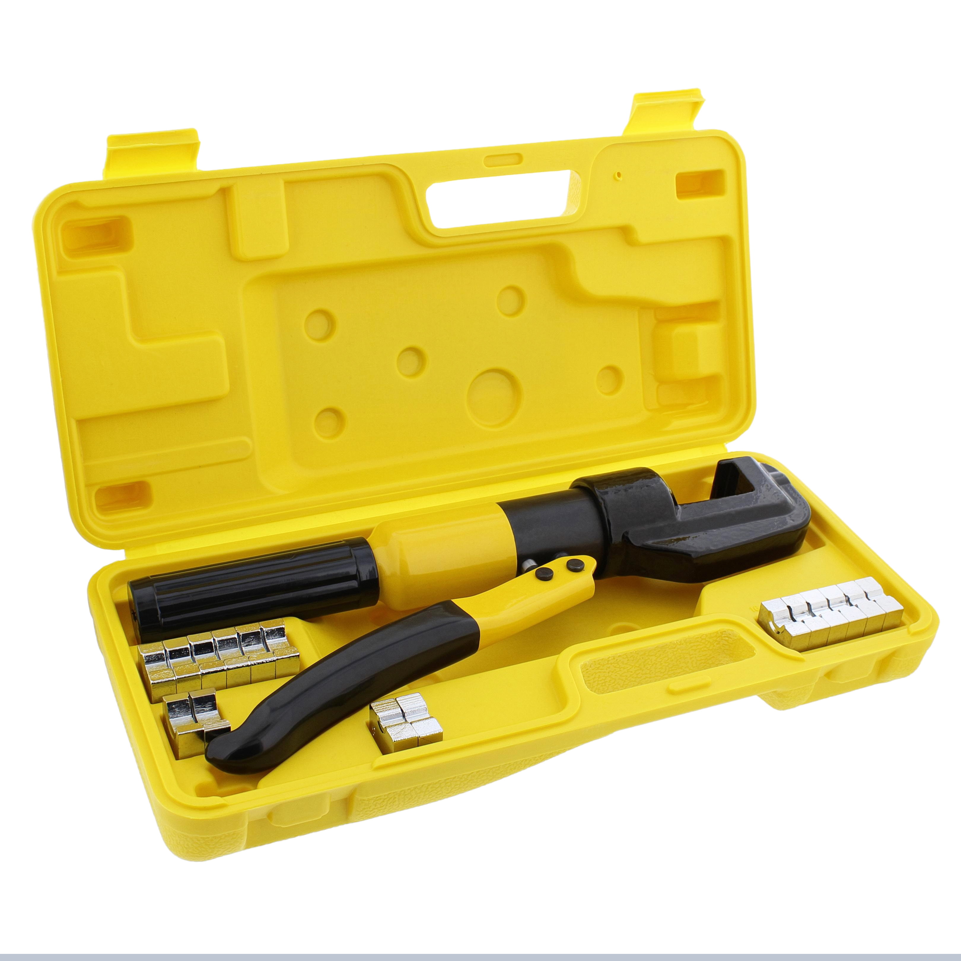 12 Ton Hydraulic Wire Terminal Crimper Battery Cable Lug Crimping Tool w/11 Dies 